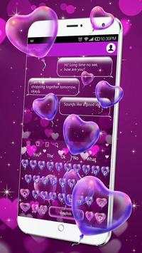 Romantic Heart Bubble Balloon Keyboard скриншот 3