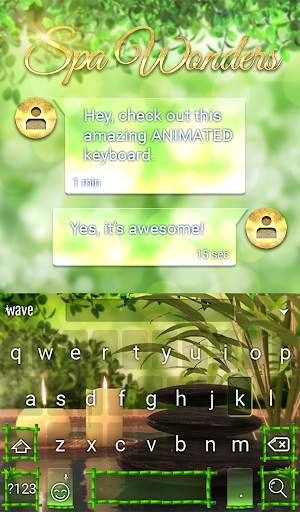 Spa Wonders Animated Keyboard   Live Wallpaper स्क्रीनशॉट 3