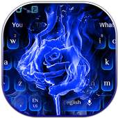 Blue Flame Rose Keyboard 10001005
