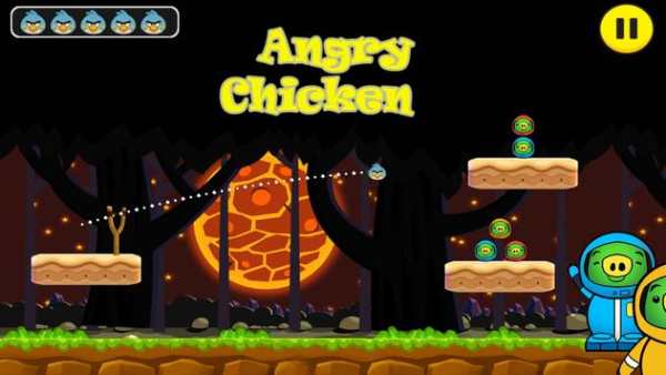 Angry Chicken Slingshot Throw Down  hungry birds screenshot 4