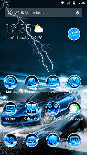 Blue Lightning Cool Car theme & wallpapers screenshot 4