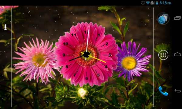 Flowers Clock Live Wallpaper screenshot 1