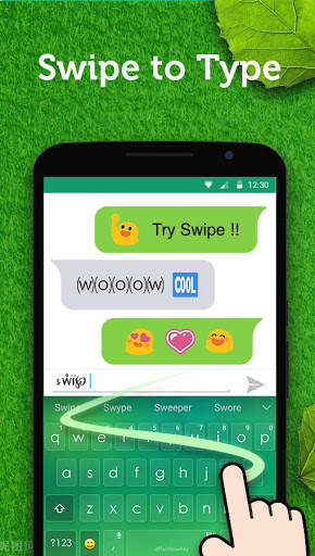 Green Keyboard Theme - Emoji&Gif screenshot 4