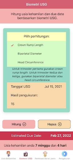 Kalkulator Kehamilan: Persalinan & Usia Kehamilan screenshot 3