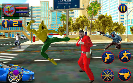 Incredible Flying Superhero Spider City Rescue screenshot 1