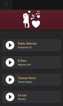 Romantic music songs hits love screenshot 2