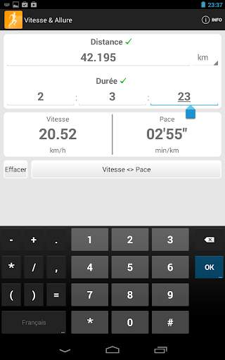 Calculer sa Vitesse et Allure screenshot 3