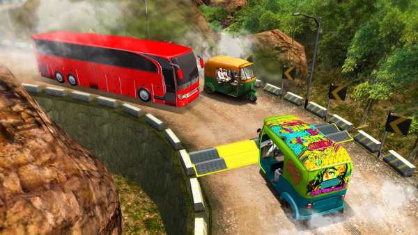 Uphill Tuk Tuk Rickshaw Driving screenshot 3