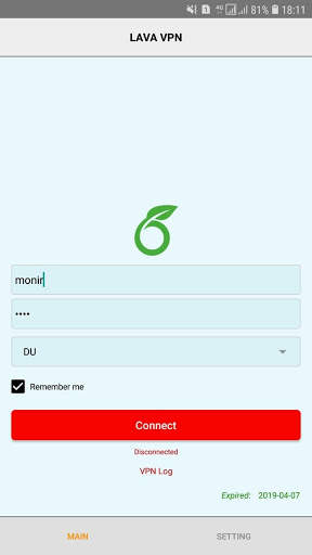 Lava VPN screenshot 1
