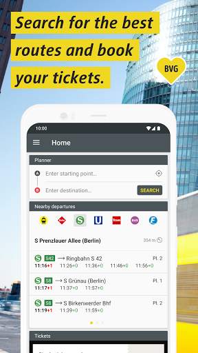 BVG Fahrinfo: Bus, Train, Subway & City Map Berlin screenshot 1