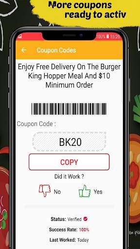 Food Coupons For Burger King 1001- Burger Shop 🍔 screenshot 7