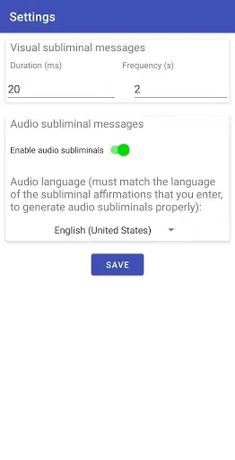 Subliminal Flash Lite: Visual & Audio Messages screenshot 2