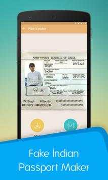 Fake Indian Passport ID Maker 3 تصوير الشاشة