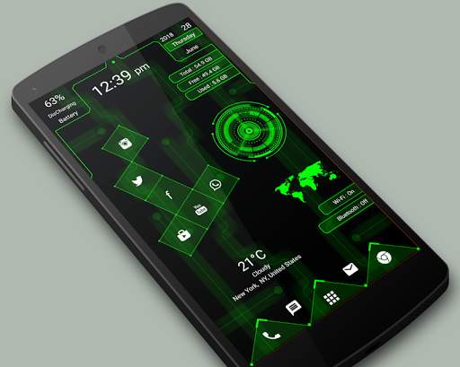 Hi-tech Square Launcher 2020- App Lock, Hide App screenshot 4