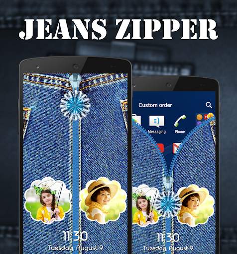 Jeans Zipper Lock Screen 1 تصوير الشاشة
