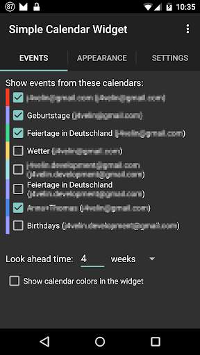 Simple Calendar Widget скриншот 4