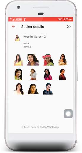 Keerthy Suresh Stickers 4 WhatsApp screenshot 4