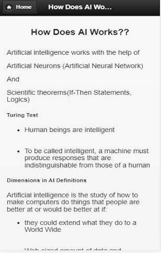 Artificial Intelligence screenshot 2