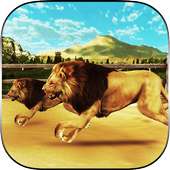 Lion Racing 3D king logo
