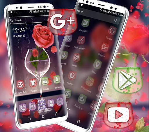 Rose in Glass Launcher Theme screenshot 4