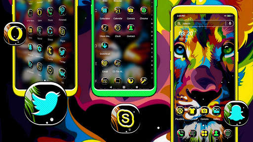 Colorful Lion Launcher Theme screenshot 2