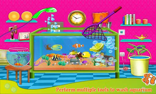 Fish Aquarium Wash: Pet Care & Home Cleaning Game screenshot 3