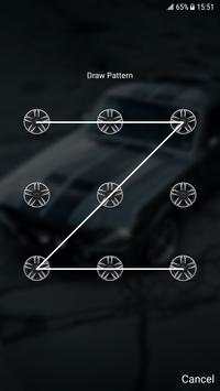 Supercars Pattern Lock Screen screenshot 2