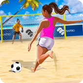 Shoot Goal - Girls Beach Soccer: summer freekick icon