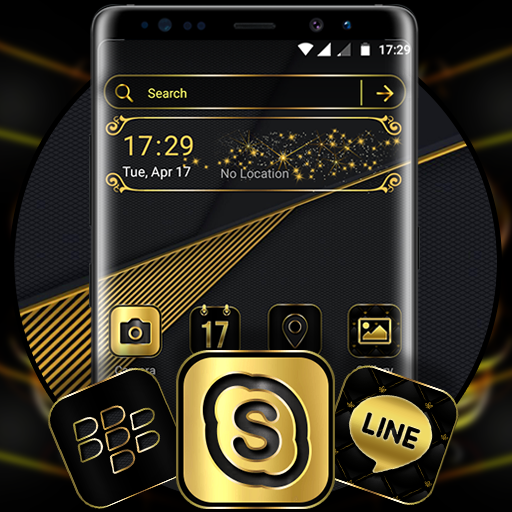 ikon Gold Black Launcher Theme