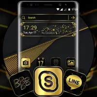 ikon Gold Black Launcher Theme