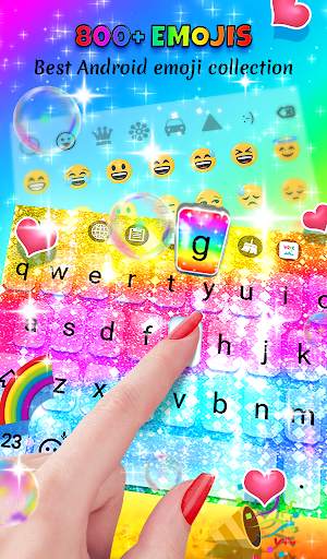 Rainbow Glitter Keyboard   Liv स्क्रीनशॉट 3