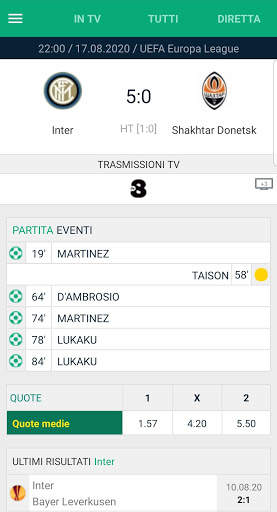 Calcio in TV e Livescore screenshot 7
