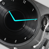DJ DECK Analog Clock Widget أيقونة