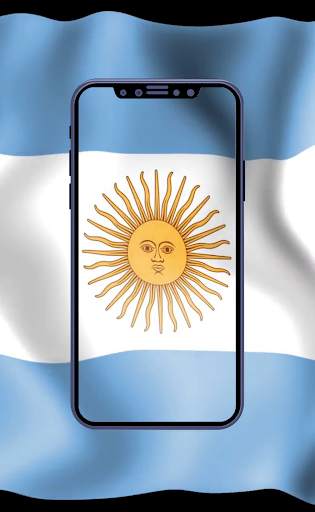 3D Argentina Flag live wallpaper screenshot 1