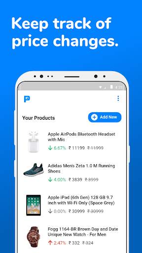 Pricue - Price drop alerts for Amazon & Flipkart screenshot 1