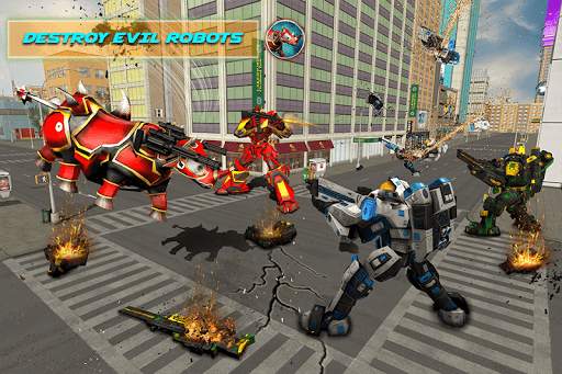 Rhino Robot Car Futuristic Robot Transformation screenshot 5