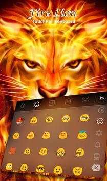 Fire Red Roar Lion Keyboard Theme screenshot 4