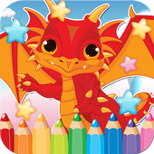 Dragon Drawing Coloring Book иконка