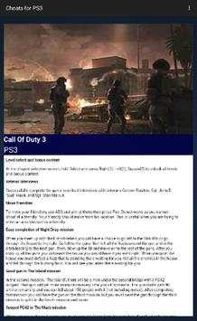 Cheats for PlayStation 3 screenshot 3