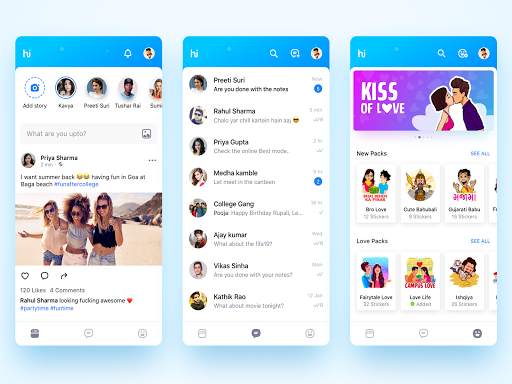 New Hike Messenger, Sticker Chat Messanger Panduan screenshot 1