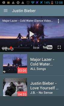 Justin Bieber Video Songs lyrics App FREE screenshot 2