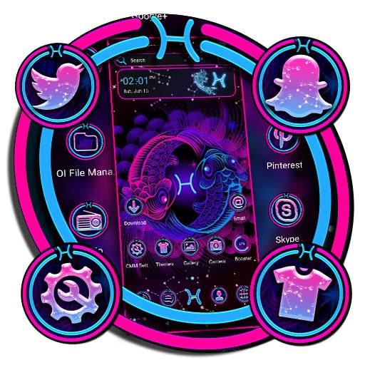 Pisces Zodiac Launcher Theme 1.0