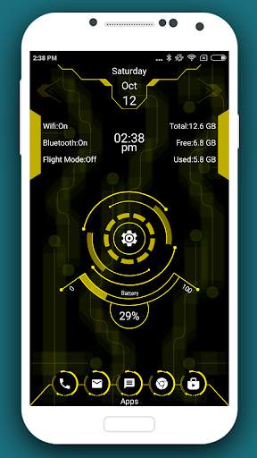 Innovational Launcher 2019 - hi-tech theme screenshot 5