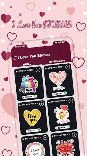 Romantic Sticker : i Love you Sticker For WhatsApp screenshot 1