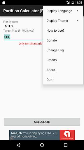 Partition Calculator (Free) screenshot 4