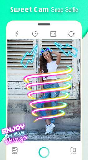 Sweet Face Snap Selfie - Selfie Photo Edit cam screenshot 2