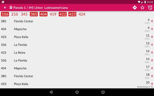 Transantiago Bus Checker screenshot 6