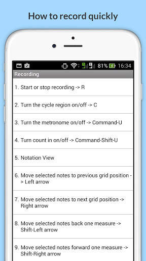 Free Garage Band Shortcuts screenshot 13