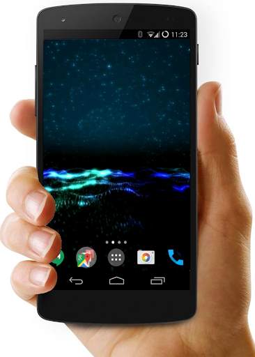 3D Blue Waves Live Wallpaper screenshot 1