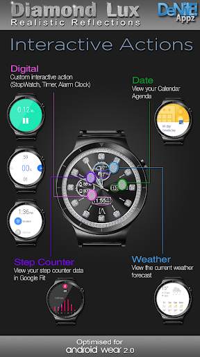 Diamond Lux HD Watch Face Widget & Live Wallpaper screenshot 1